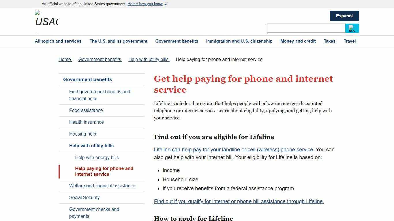 Get help paying for phone and internet service USAGov