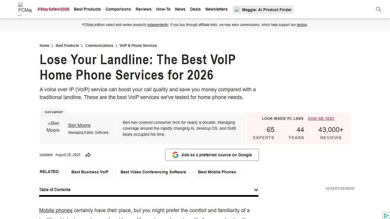 The Best Home VoIPs We've Tested for 2026 PCMag